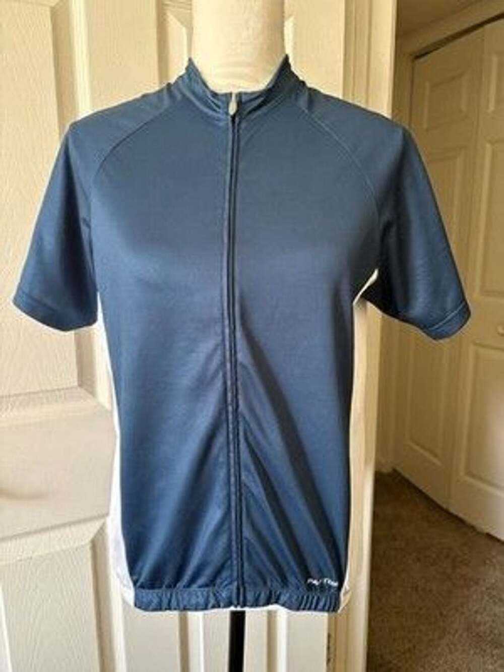 Pactimo M2 Men’s Cycling Jersey M Blue Graphic Print Full Zip Pockets Mesh